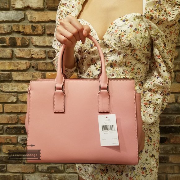 Monotone Pink Kate Spade Cameron Satchel Medium - Picture 6 of 8